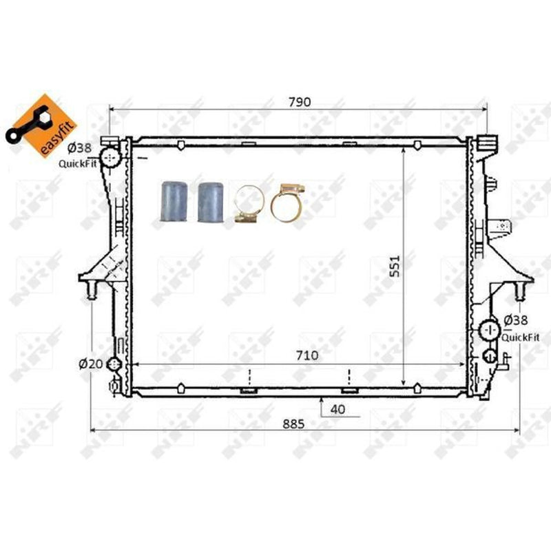 NRF Engine Radiator 53864