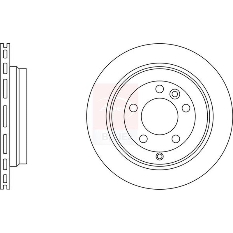 Apec 2 x Vented Rear Brake Discs SDK6183
