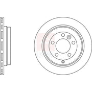 Apec 2 x Vented Rear Brake Discs SDK6183