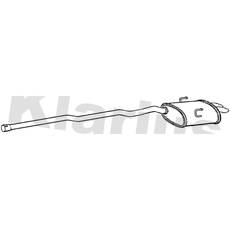 Klarius Box With Tail Pipe Rear RR332G