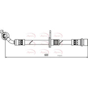 Apec Brake Hydraulic Hose Line Front Left HOS4122