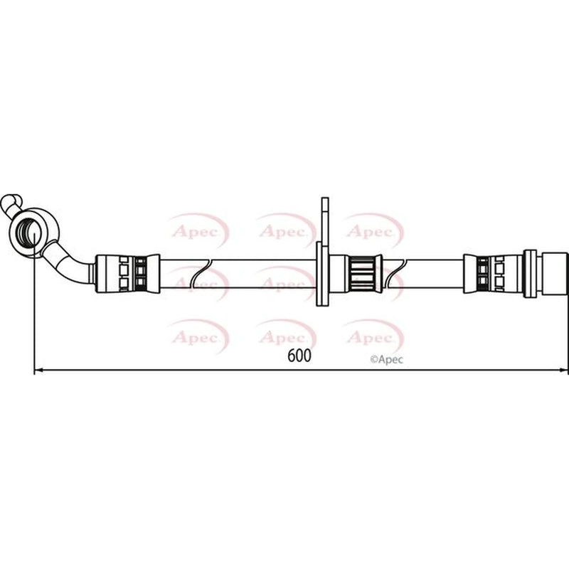 Apec Brake Hydraulic Hose Line Front Left HOS4122