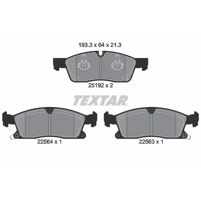 Textar Front Brake Pad Set 2519207