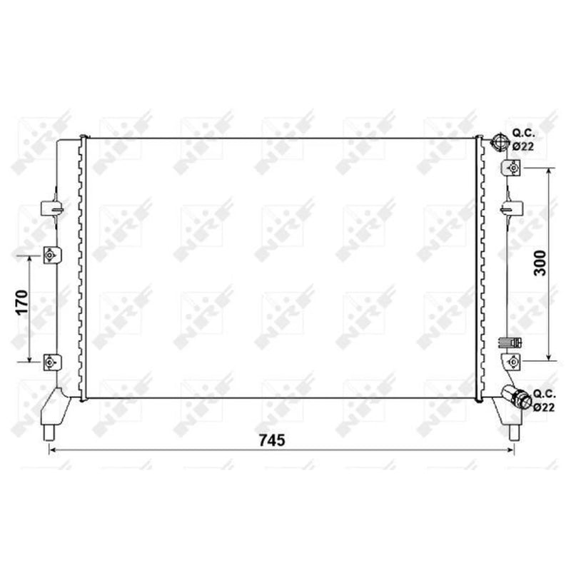 NRF Engine Radiator Front 53884