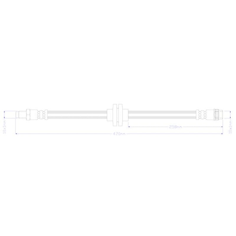Juratek Brake Hydraulic Hose Line Front JBH1511
