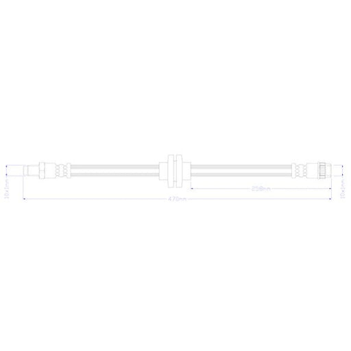 Juratek Brake Hydraulic Hose Line Front JBH1511