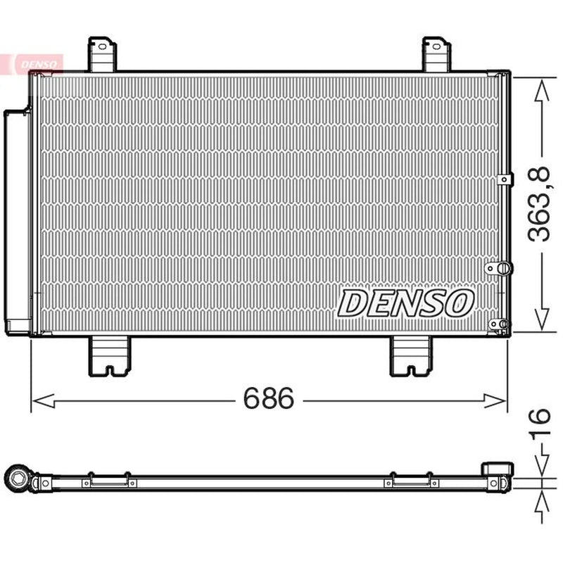 Denso Air Conditioning Condenser DCN51016