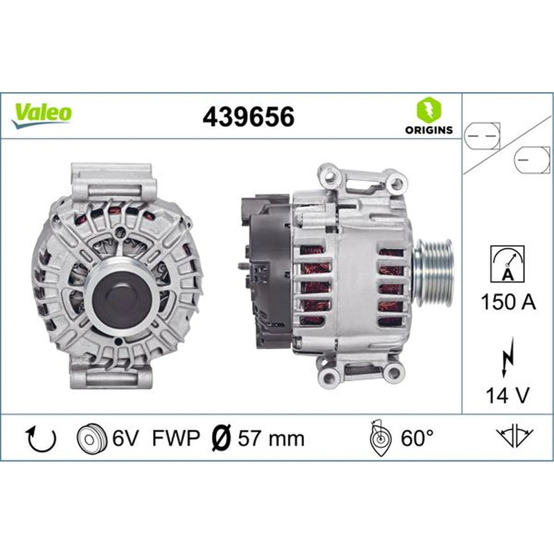 Valeo Car Alternator 12V 439656