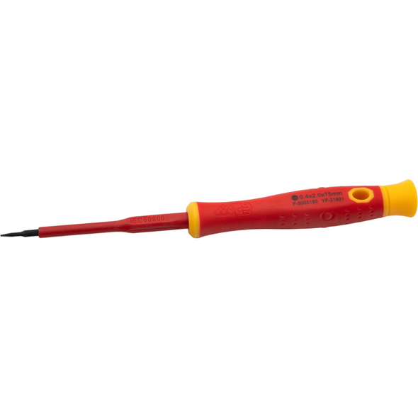 Sealey VDE Precision Screwdriver Slotted 2.0 x 75mm