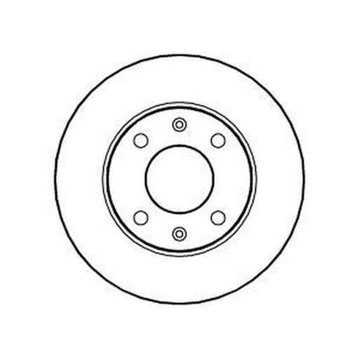 Abtex 2 x Solid Front Brake Discs BD115S