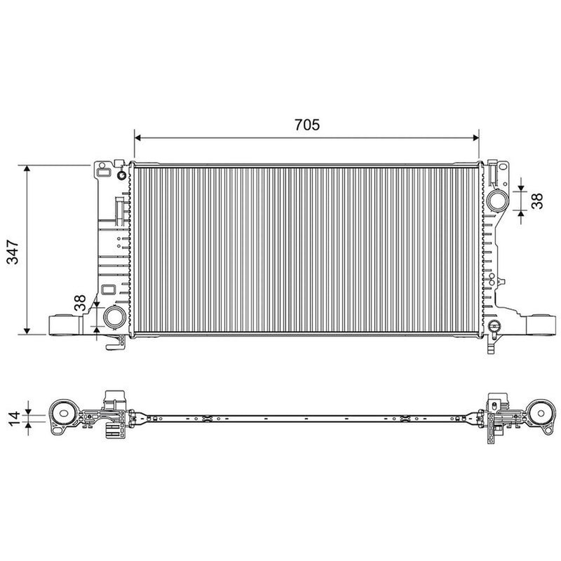 Valeo Engine Radiator 701338
