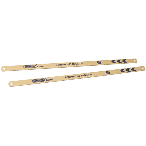 Draper Expert Hacksaw Blades 300mm 18tpi Bi-Metal 2 Pack