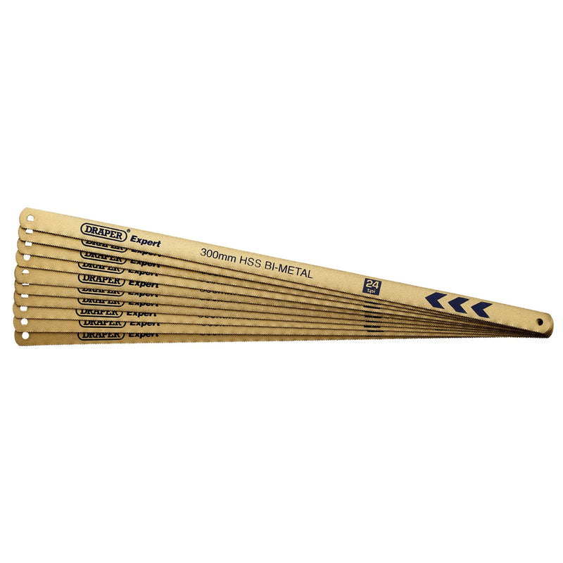 Draper Expert Hacksaw Blades 300mm 24tpi Pack of 10