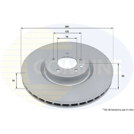 Comline 2 x Internally Vented Front Brake Discs ADC5048V