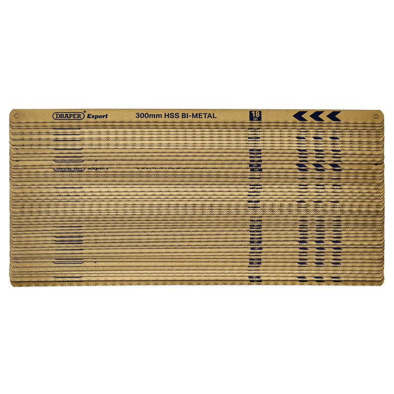 Draper Expert Hacksaw Blades 300mm 18tpi (Box of 50)