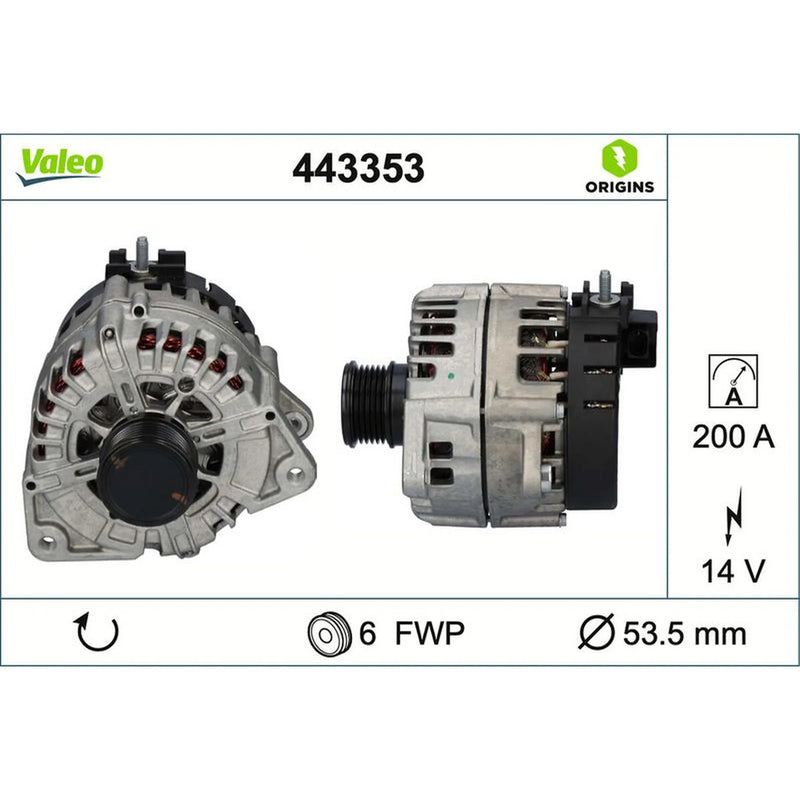 Valeo Car Alternator 12V 443353