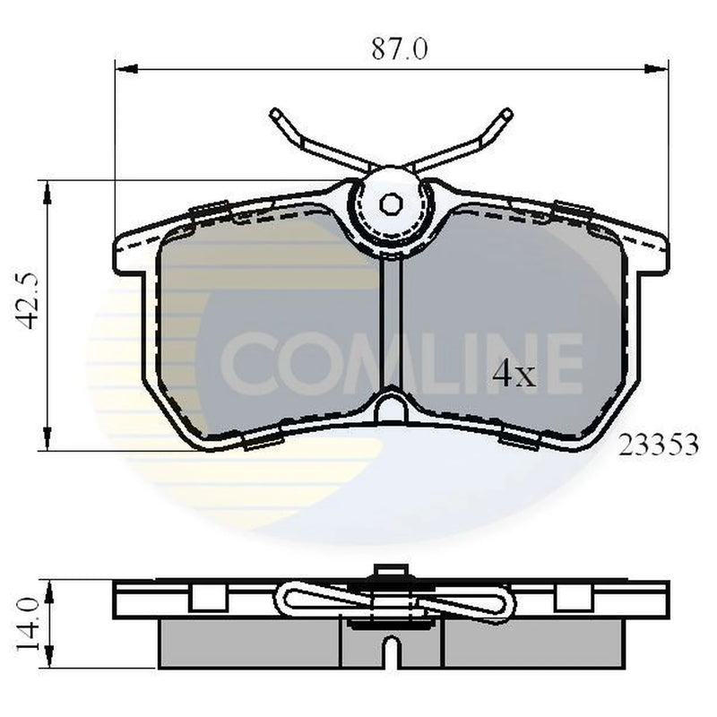 Comline 4 x Rear Brake Pad Set CBP0705