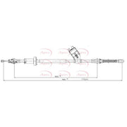 Apec Handbrake Cable Right Rear CAB1778