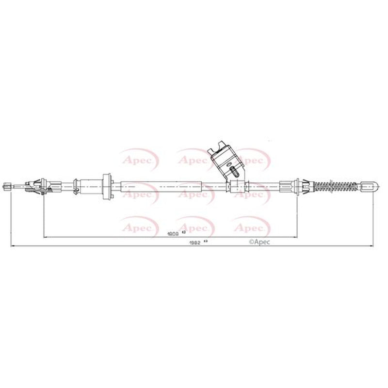 Apec Handbrake Cable Right Rear CAB1778
