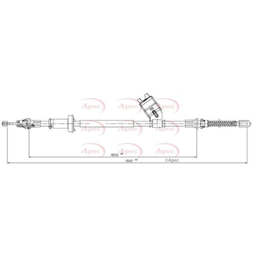 Apec Handbrake Cable Right Rear CAB1778