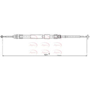 Apec Handbrake Cable Right Rear CAB1579