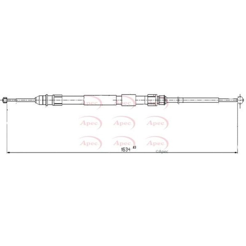 Apec Handbrake Cable Right Rear CAB1579