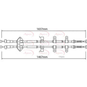 Apec Handbrake Cable Left Rear CAB1276
