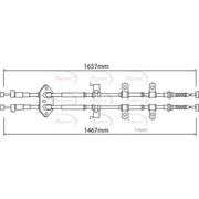 Apec Handbrake Cable Left Rear CAB1276