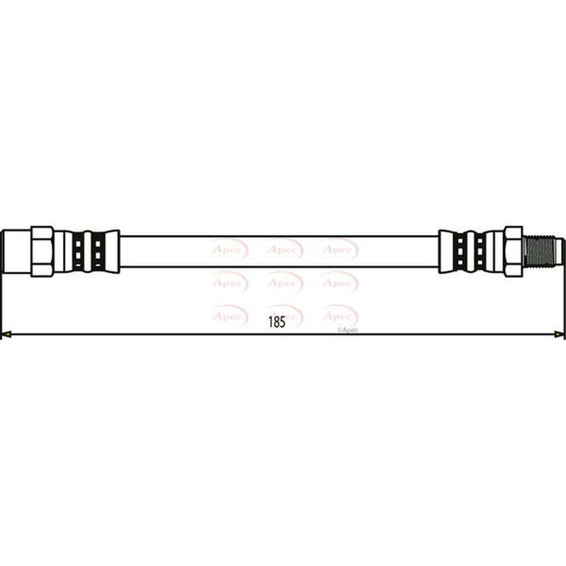 Apec Brake Hydraulic Hose Line Rear HOS3313