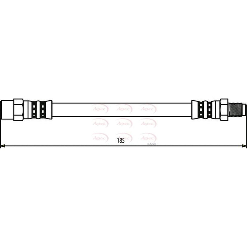 Apec Brake Hydraulic Hose Line Rear HOS3313