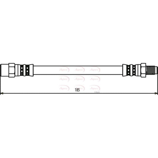 Apec Brake Hydraulic Hose Line Rear HOS3313
