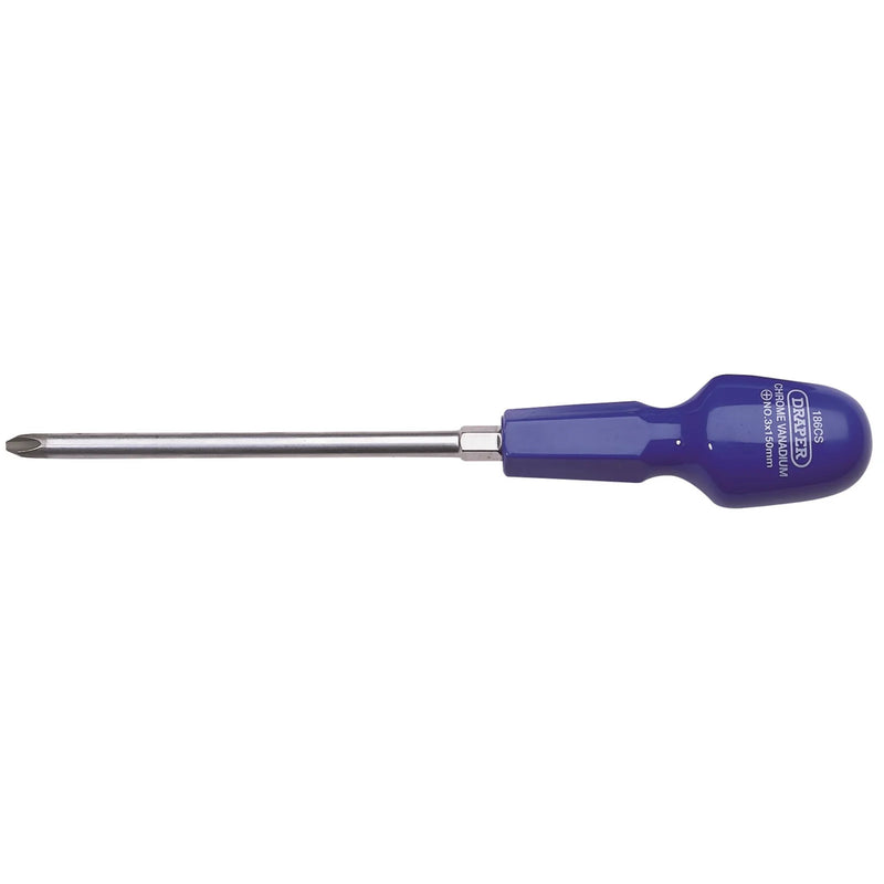 Draper Cross Slot Cabinet Pattern Screwdriver, Various Sizes