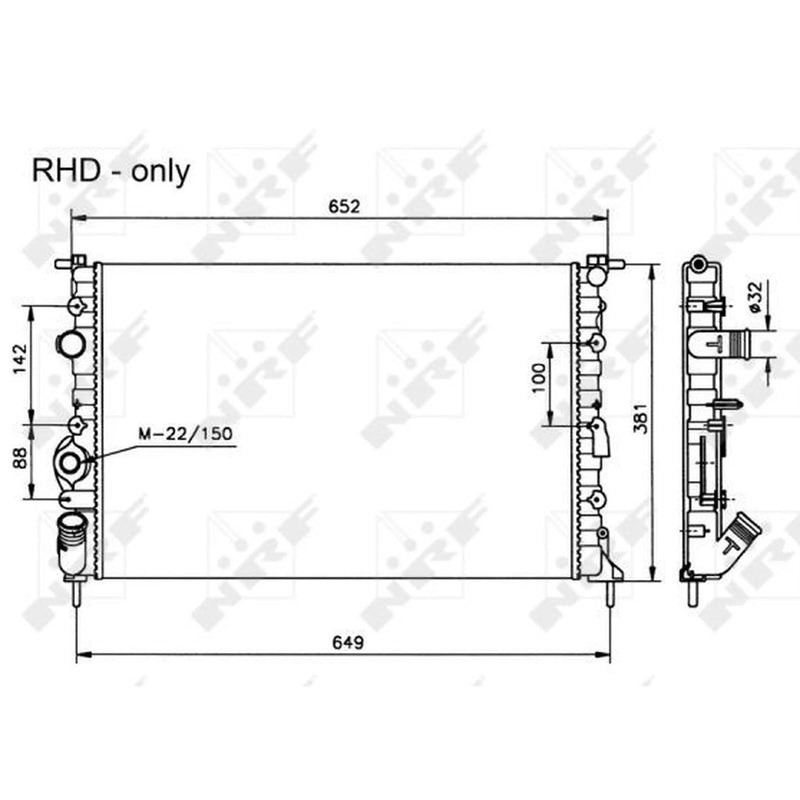 NRF Engine Radiator 58025