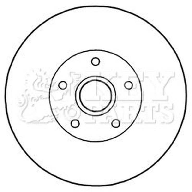 Key Parts 2 x Solid Rear Brake Discs KBD5838S