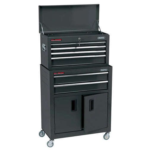Draper Combined Roller Cabinet Tool Chest 6 Drawer 24" Black