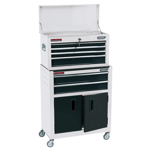 Draper Combined Roller Cabinet Tool Chest 6 Drawer 24" White