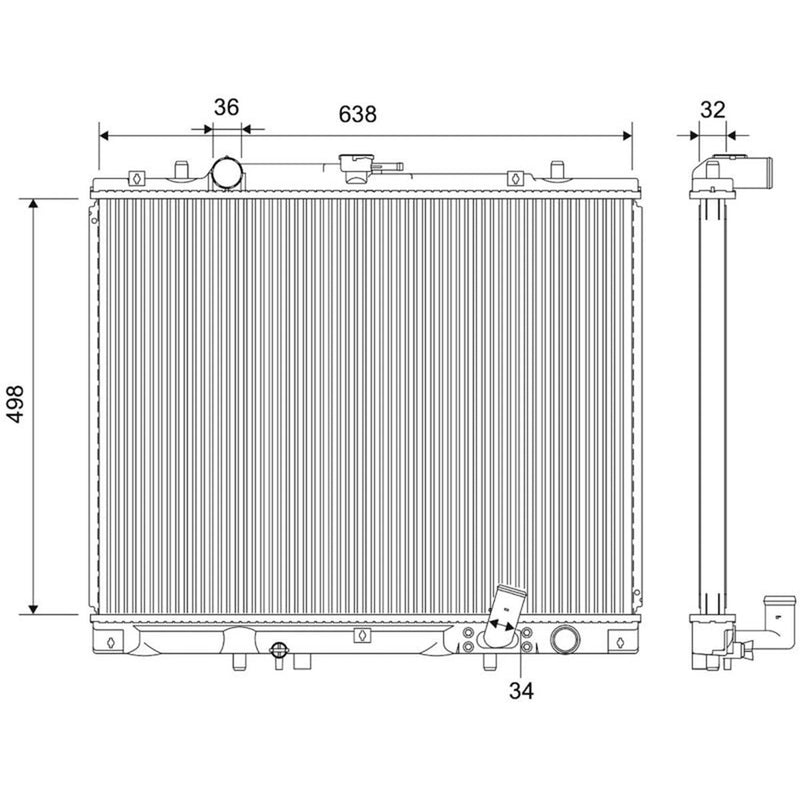 Valeo Engine Radiator 701908