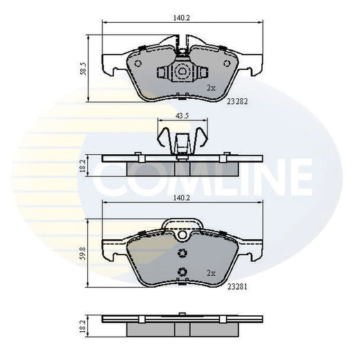 Comline 4 x Front Brake Pad Set CBP01548