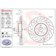 Brembo 2 x Perforated/Vented Front Brake Discs 09.C828.11