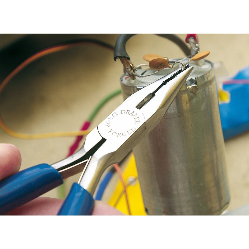 Draper Long Nose Pliers 115mm with Spring Loaded Handles