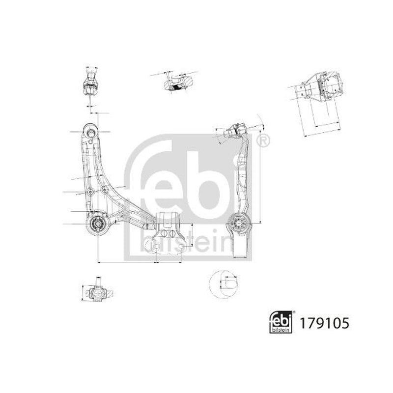 Febi Control/Trailing Arm Front Right 179105