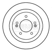 Borg & Beck 2 x Solid Rear Brake Discs BBD5327