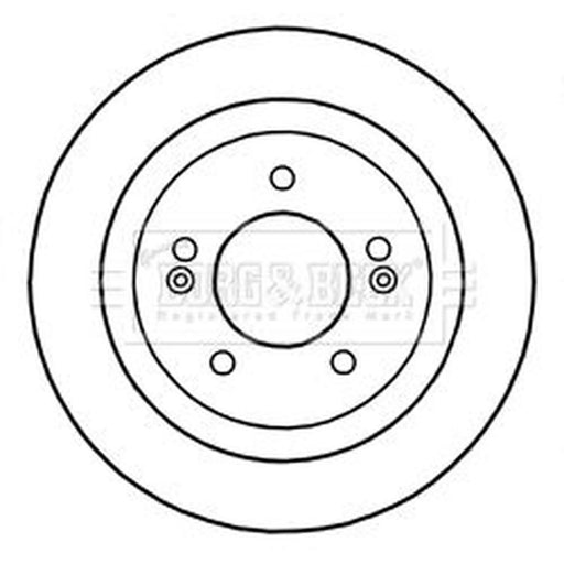 Borg & Beck 2 x Solid Rear Brake Discs BBD5327