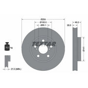 Textar 2 x Internally Vented Brake Discs 92077500 OE 4351205010