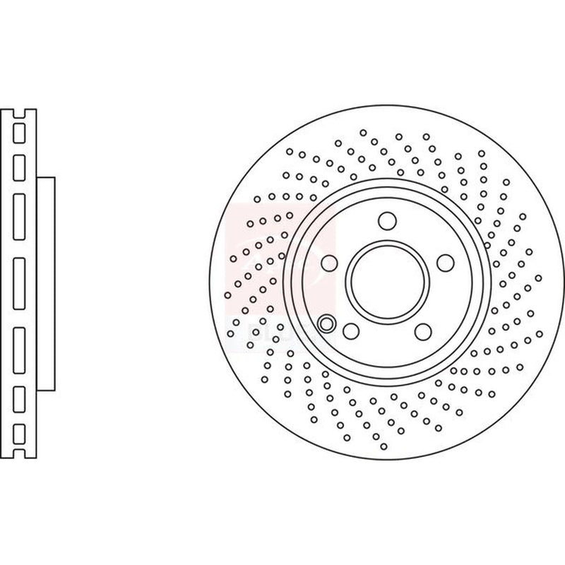 Apec 2 x Perforated/Vented Front Brake Discs SDK7153