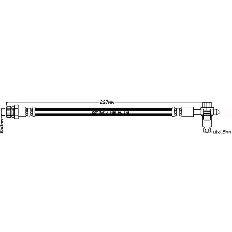 Abtex Brake Hydraulic Hose Line Rear Left ABH1183L