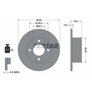Textar 2 x Solid Rear Brake Discs 92054300