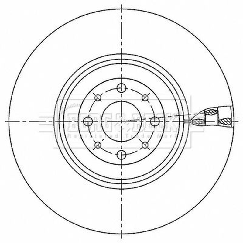 Borg & Beck 2 x Vented Brake Discs BBD6188S