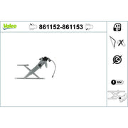 Valeo Electric Window Regulator Lifter Left Rear 861152
