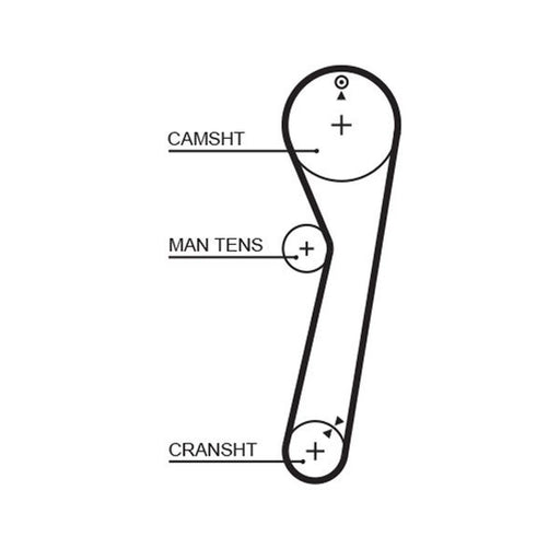 Gates Timing Belt Cambelt 102 Teeth 5029